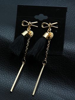 Women's Copper Ring Broken Tassel Ear Studs