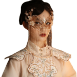 Body Chain Tassel Veil Masks Handmade Rhinestone Chain Bowknot Face Mask